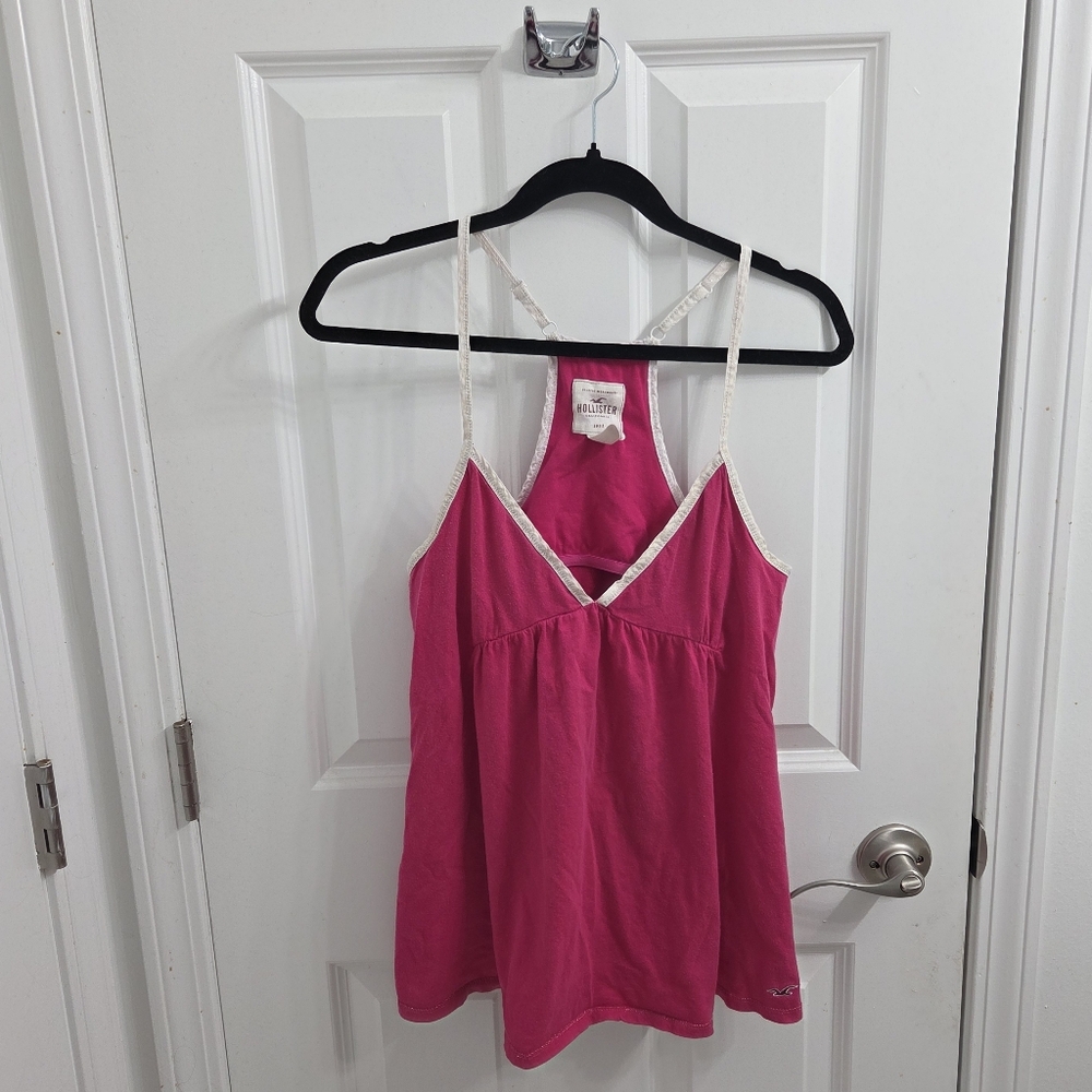 Hollister Fuchsia Camisole with Cream Straps